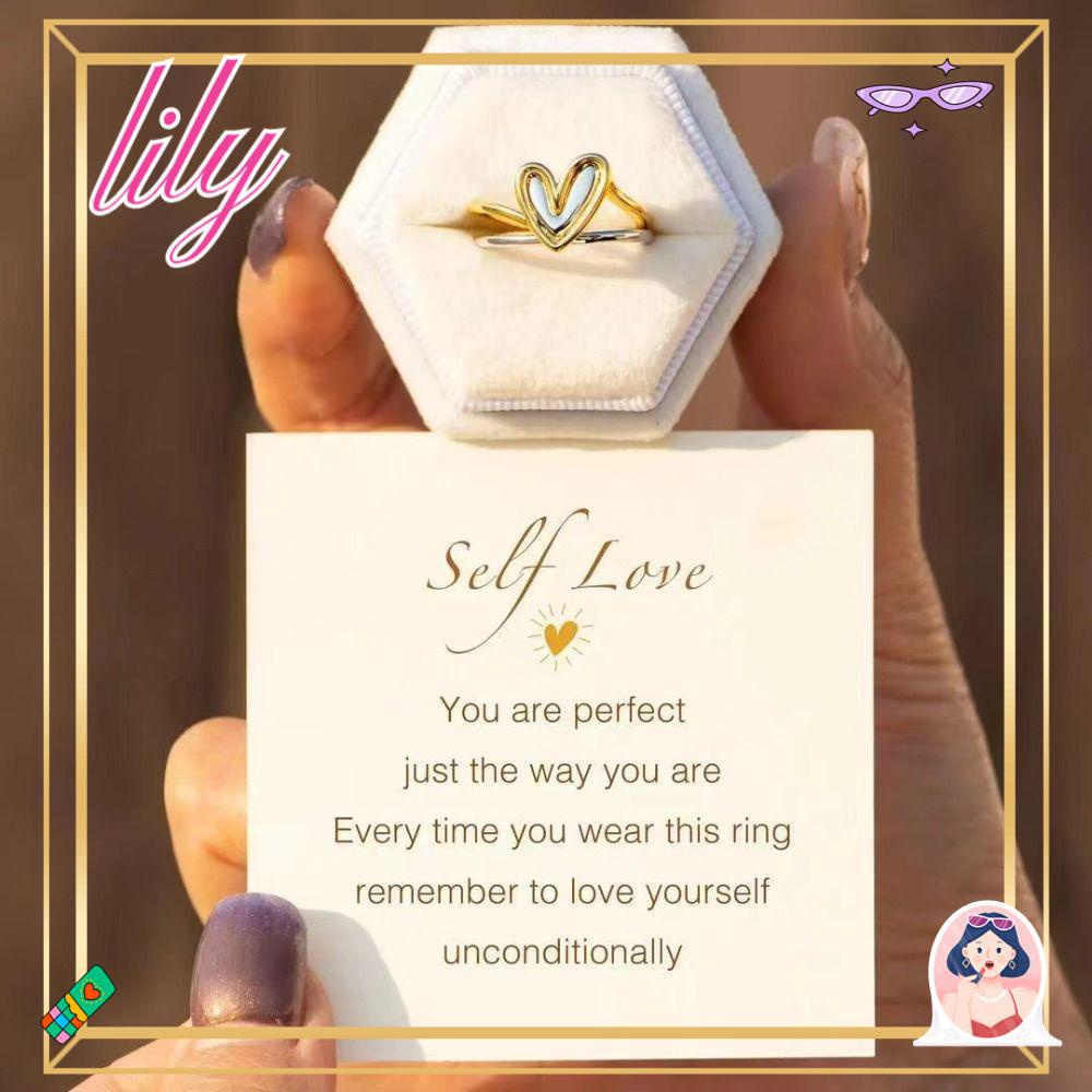 Lily Cincin Ins Hadiah Ulang Tahun Bahan Alloy Indah Berbentuk Hati Untuk Her