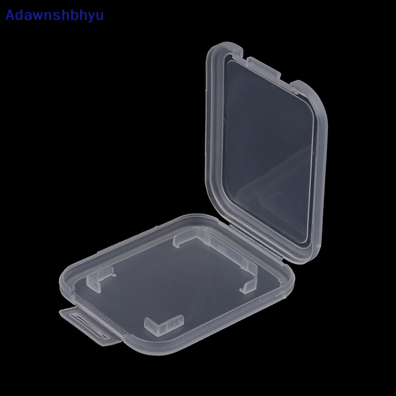 Adhyu 10PCs Transparan Standar SD SDHC Memory Card Case Holder Box Kotak Penyimpanan ID