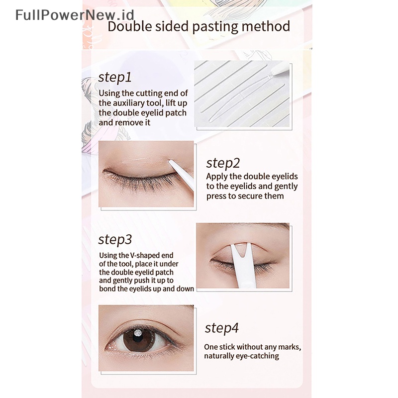 Power 60 /72 /80Pcs Invisible Lace Double Eyelid Stickers Tape Alat Makeup Kosmetik ID