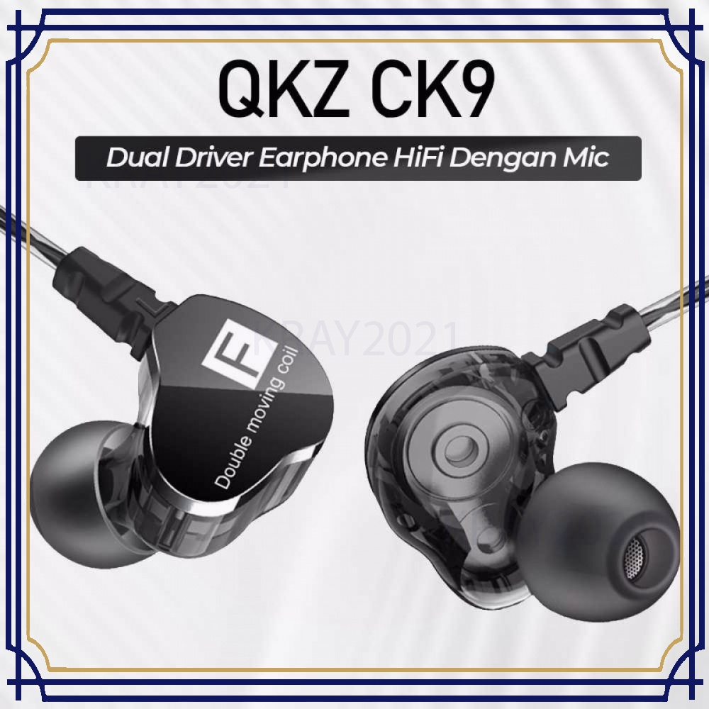 Dual Driver Earphone HiFi Dengan Mic - EP659