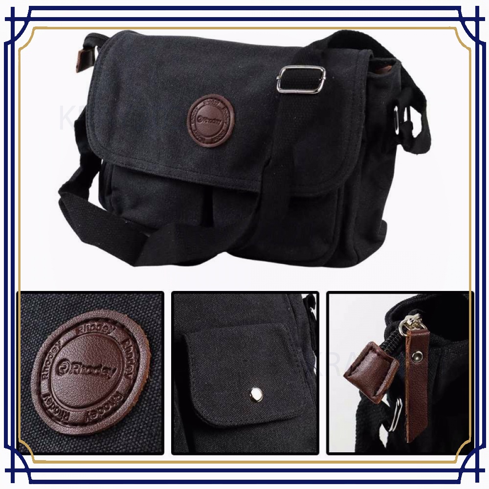 Tas Selempang Messenger Bag Bahan Kanvas BG509