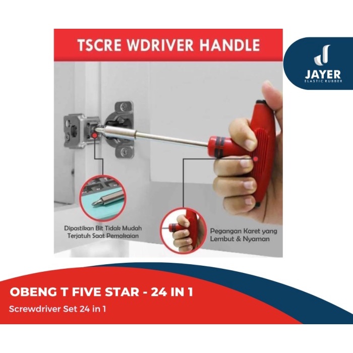 Obeng set T five star 24 set 1 / Screwdriver Tools