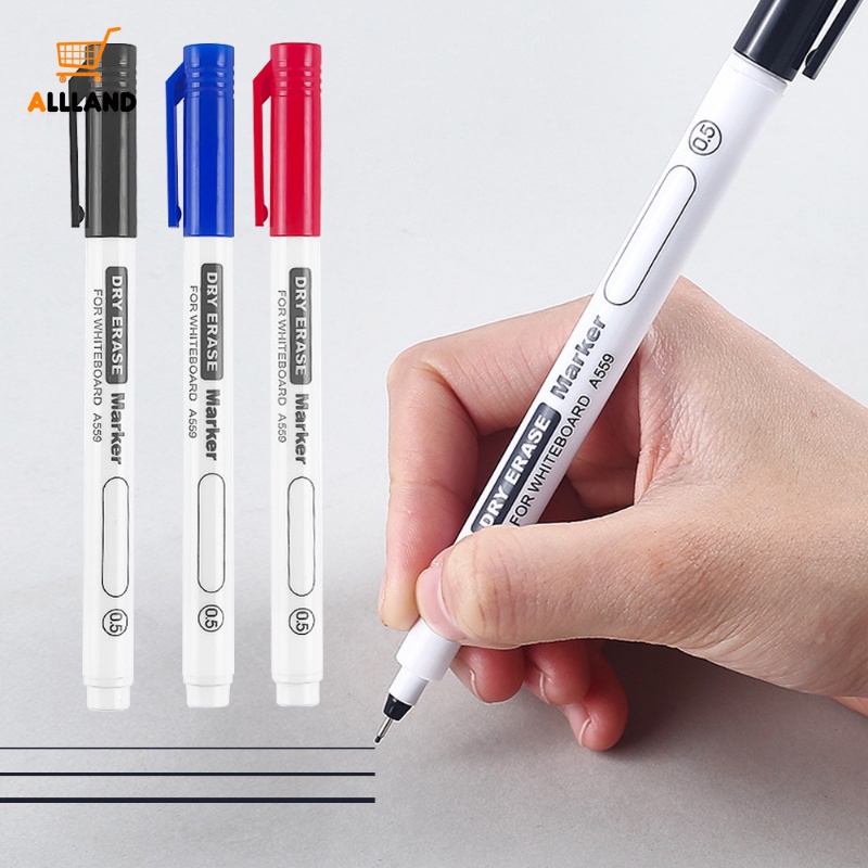 0.5 /0.7 /1.0mm Fine Nib Whiteboard Markers Pen/ Pensil Penghapus Kering Multi Warna Dihapus Tahan Air/ Pena Pemeriksaan Kantor Gambar