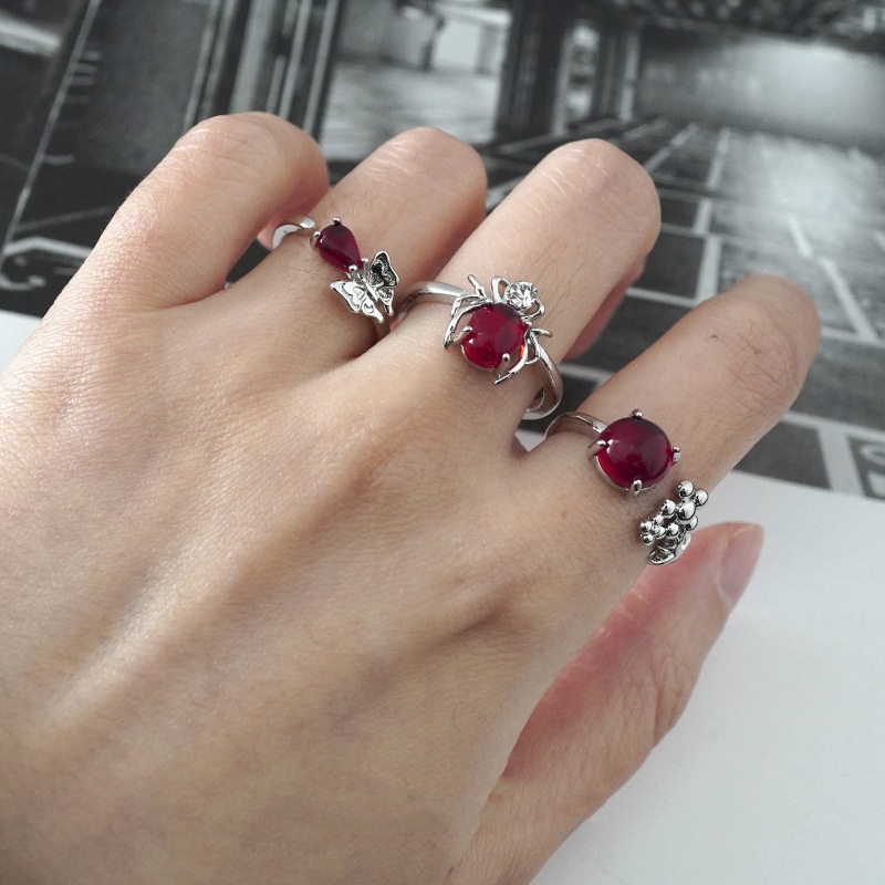 Ruby Aksesoris Cincin Serangga Kepribadian Vintage Harajuku