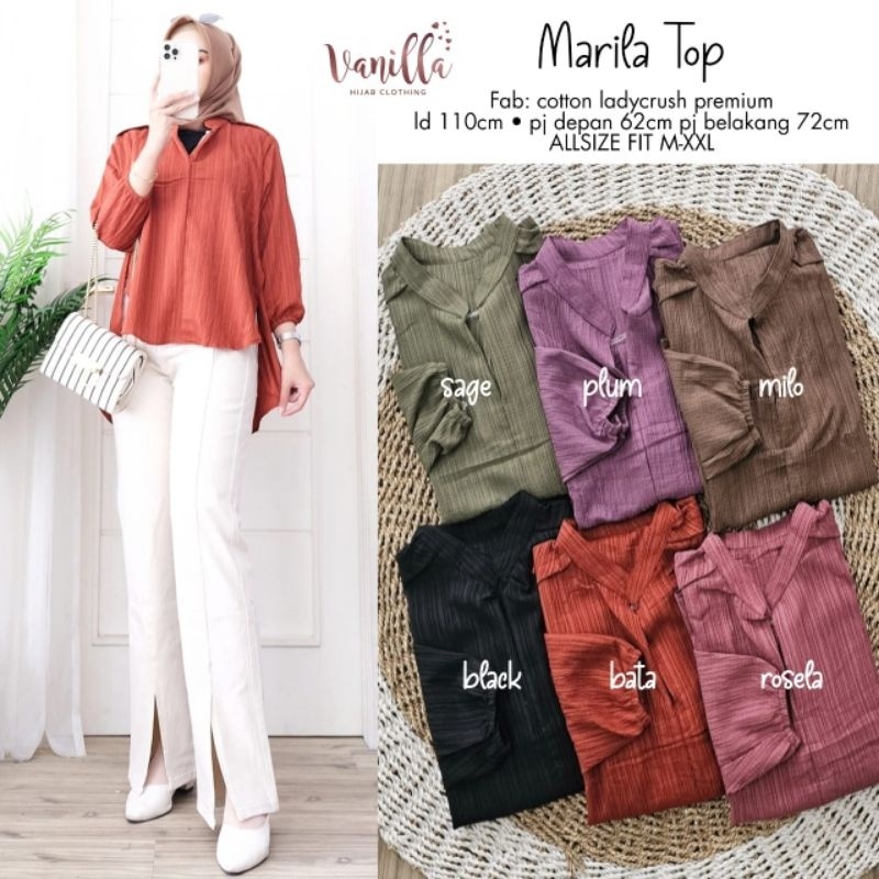 MARILA TOP ORI VANILLA | Cotton Ladycrush premium