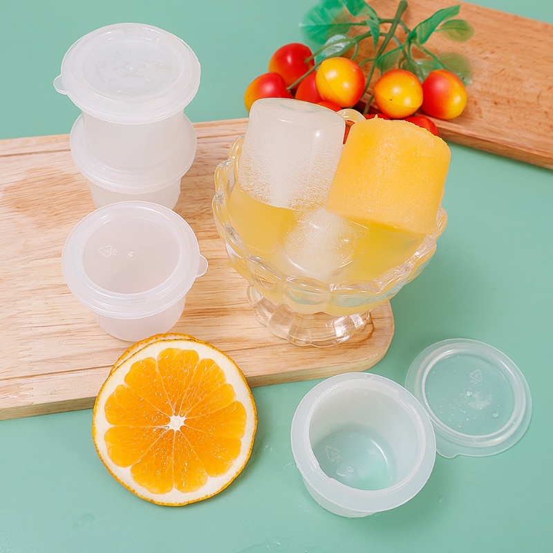 [Unggulan] Nampan Pembuat Makanan Pelengkap Bayi/Summer Fruit Popsicle Freezing Box/Cetakan Icy Cubes Mudah Dibentuk/Stackable Pudding Jelly DIY Cup Dengan Tutup