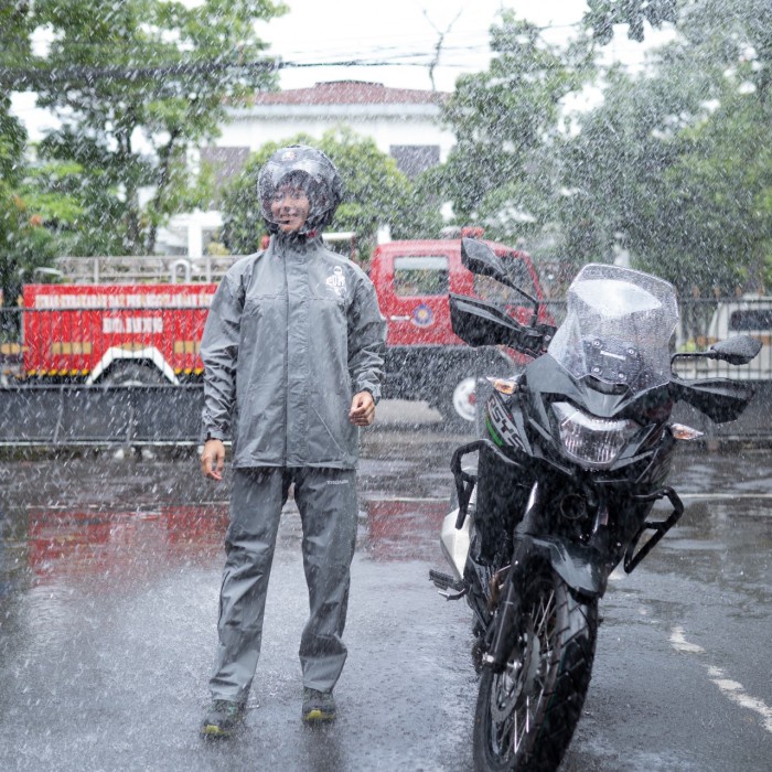 jas hujan - raincoat tromax citarum expert series - jas hujan tromax - abu, 4xl