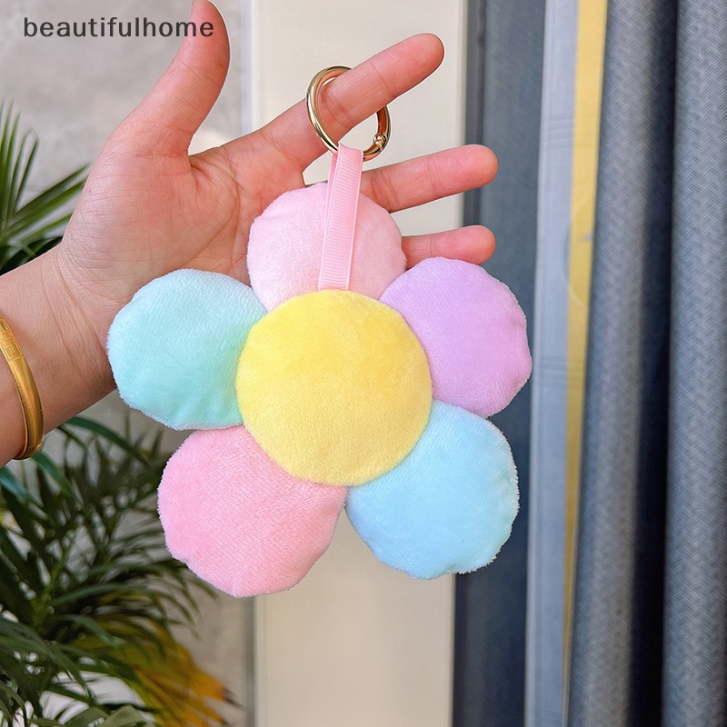 {Cantikhome} Gantungan Kunci Mewah Lucu Bunga Matahari Gantungan Kunci Mobil New Sunflower Plush Keychain.