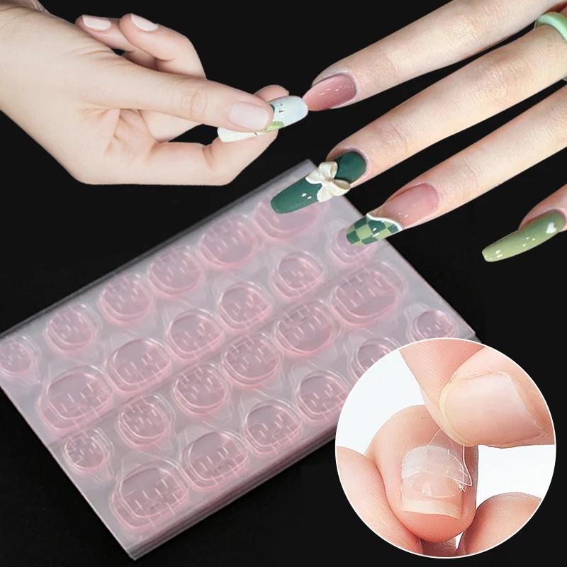 [Fitur] 1pc Lem Jelly Kuku Palsu Yang Dapat Dipakai/Stiker Lem Viscose Yang Dapat Dilepas/Tempelan Dua Sisi/Lem Kuku Perekat Tinggi/DIY Manicure Tools/Aksesoris Kuku