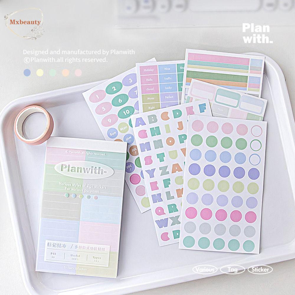 Mxbeauty Sticky Notes Deep/Light Color Multifungsi Keypoints Marker Alat Tulis Siswa Tagging Stiker To Do List Label Membaca Label