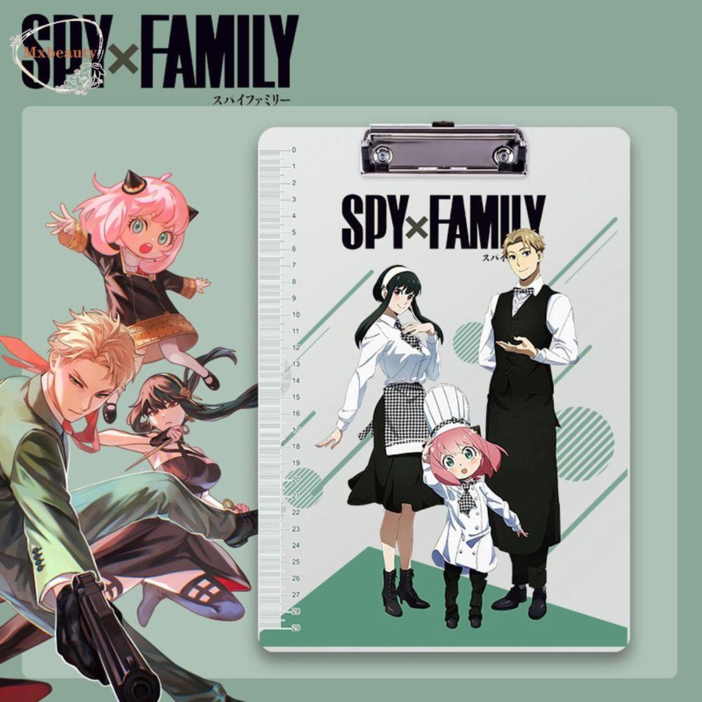 Mxbeauty Spyxfamily Tulisan Clipboard Sekolah Anime Menu Folder Loose-leaf File Folder Stationary Kertas Organizer