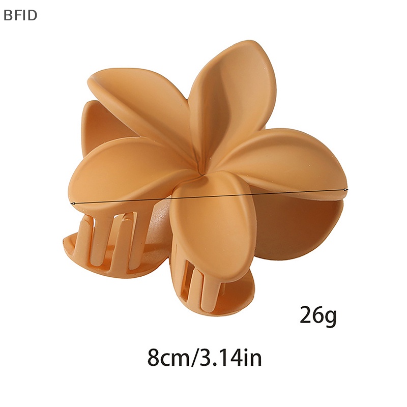 [BFID] 1pc Fashion Wanita Pantai Liburan Bohemia Telur Bunga Jepit Rambut Bunga Besar Hair Claw Hairpin Wanita Gadis Aksesoris [ID]