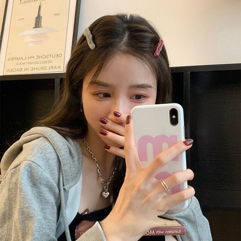 Poni Klip Vintage Populer BB Jepit Gadis Akrilik Gelombang Hair Clip Aksesoris Rambut Elegan Klip Samping Wanita Tidak Teratur Korea INS Gaya Jepit Rambut Ponytail Holder