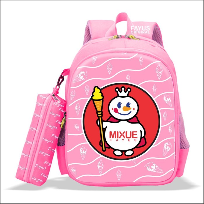 BOP TAS RANSEL MIXUE SNOW KING ANAK SEKOLAH SD TK PAUD LAKI-LAKI PEREMPUAN COWOK CEWEK 2IN1 TERBARU 2023 TERBARU