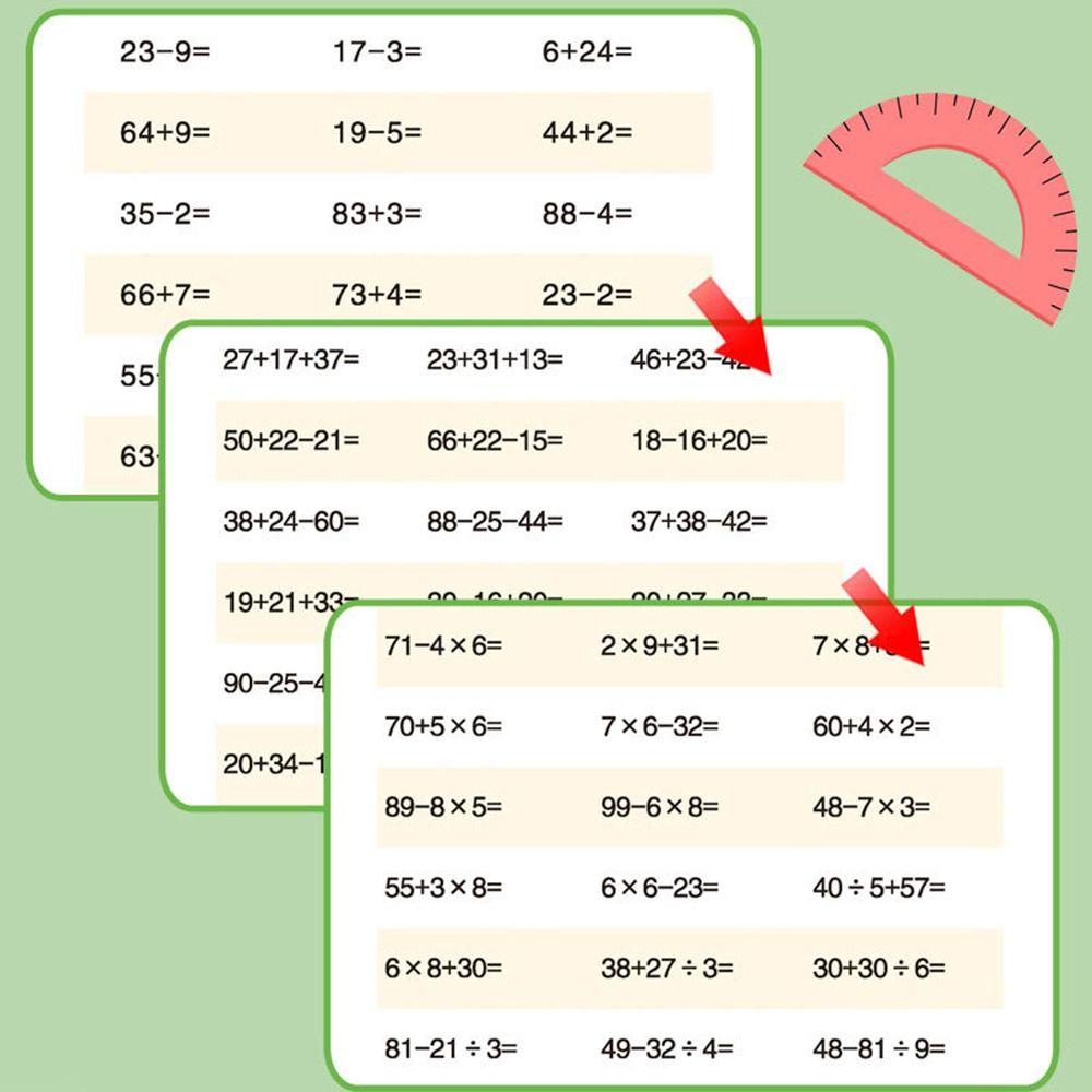 Mxbeauty 3books /set Buku Latihan Aritmatika Edukasi 30tanya Perhari Penjumlahan Tulisan Tangan Pengurangan Buku Latihan Matematika Buku Aritmatika Mental