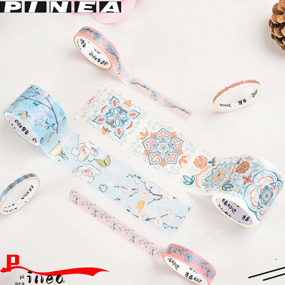 Nanas 6roll /Set Washi Tape Kreatif Alat Tulis Sastra Scrapbooking Gadis Hati INS DIY Bahan