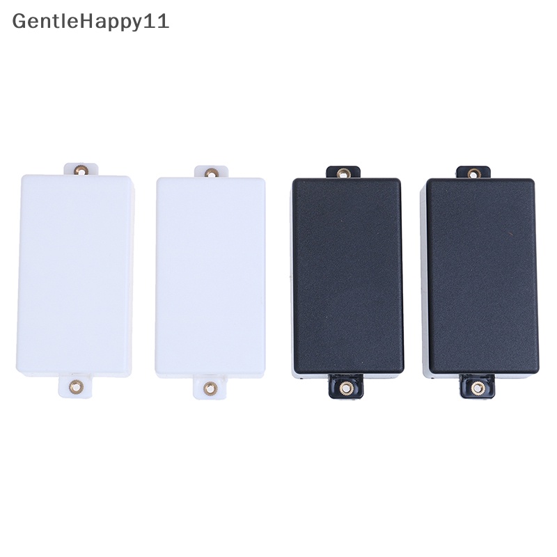 Gentlehappy 2Pcs cover pickup Koil Ganda Tertutup Plastik Untuk Gitar Elektrik Hitam/Putih id