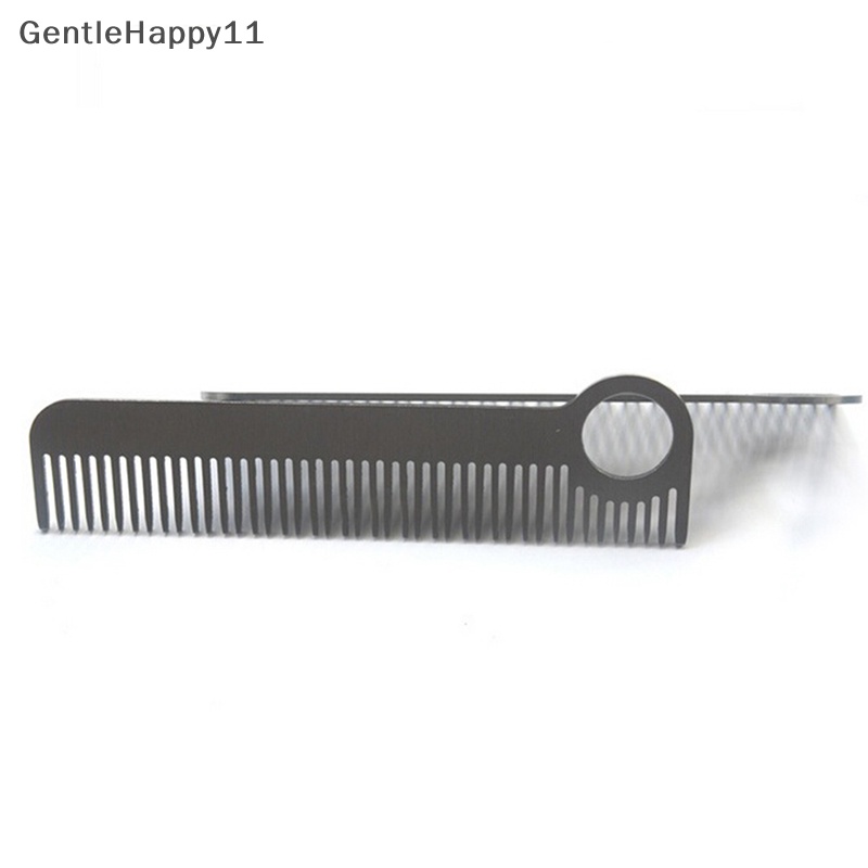 Gentlehappy  Sisir Rambut Praktis Unisex Titanium/Stainless Steel Perawatan Kesehatan Tactical Pocket id