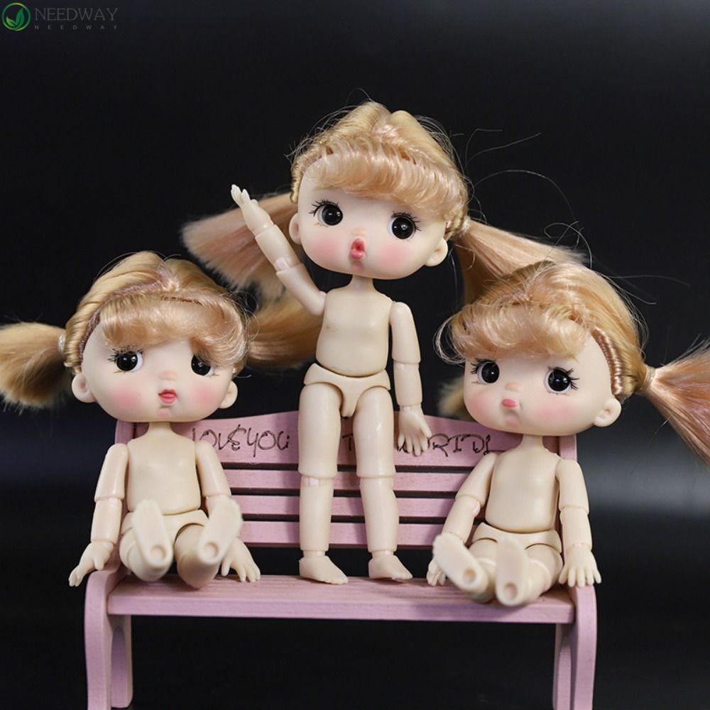 Needway Expression Girl Nude Trendy Kawaii Boneka Mainan Boneka Cewek Mainan Aksesoris Removable Joint Dolls Accessories 3D Eyes Sambungan Bergerak Doll