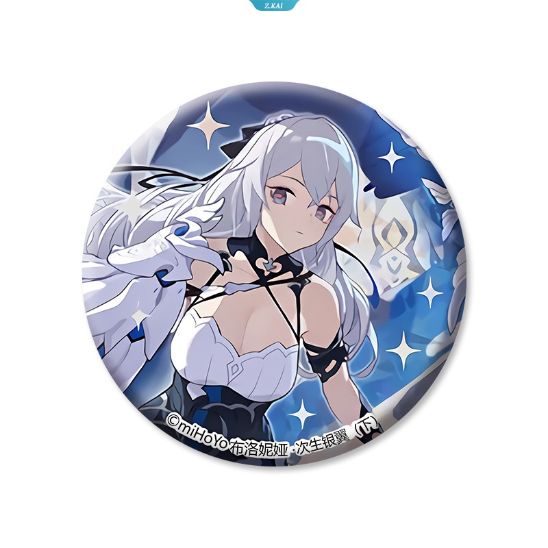 Game Anime Kartun Honkai Impact3 Elysia Kiana Kaslana Seele Vollerei Binary Anime Ransel Liontin Lencana Bros Siswa [ZK]