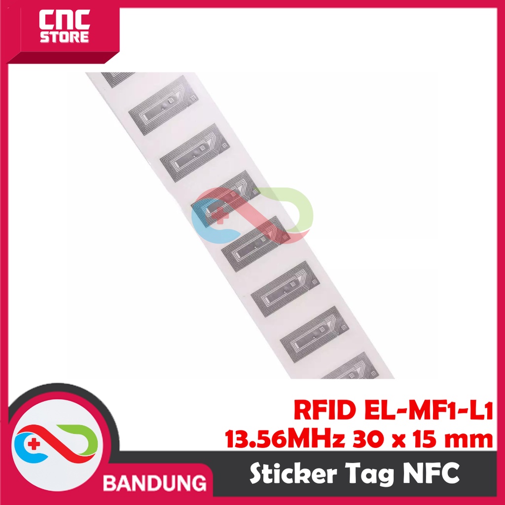 RFID EL-MF1-L1  13.56 MHz 1K Label Sticker Tag NFC RC522 Stiker F08 30 x 15 mm