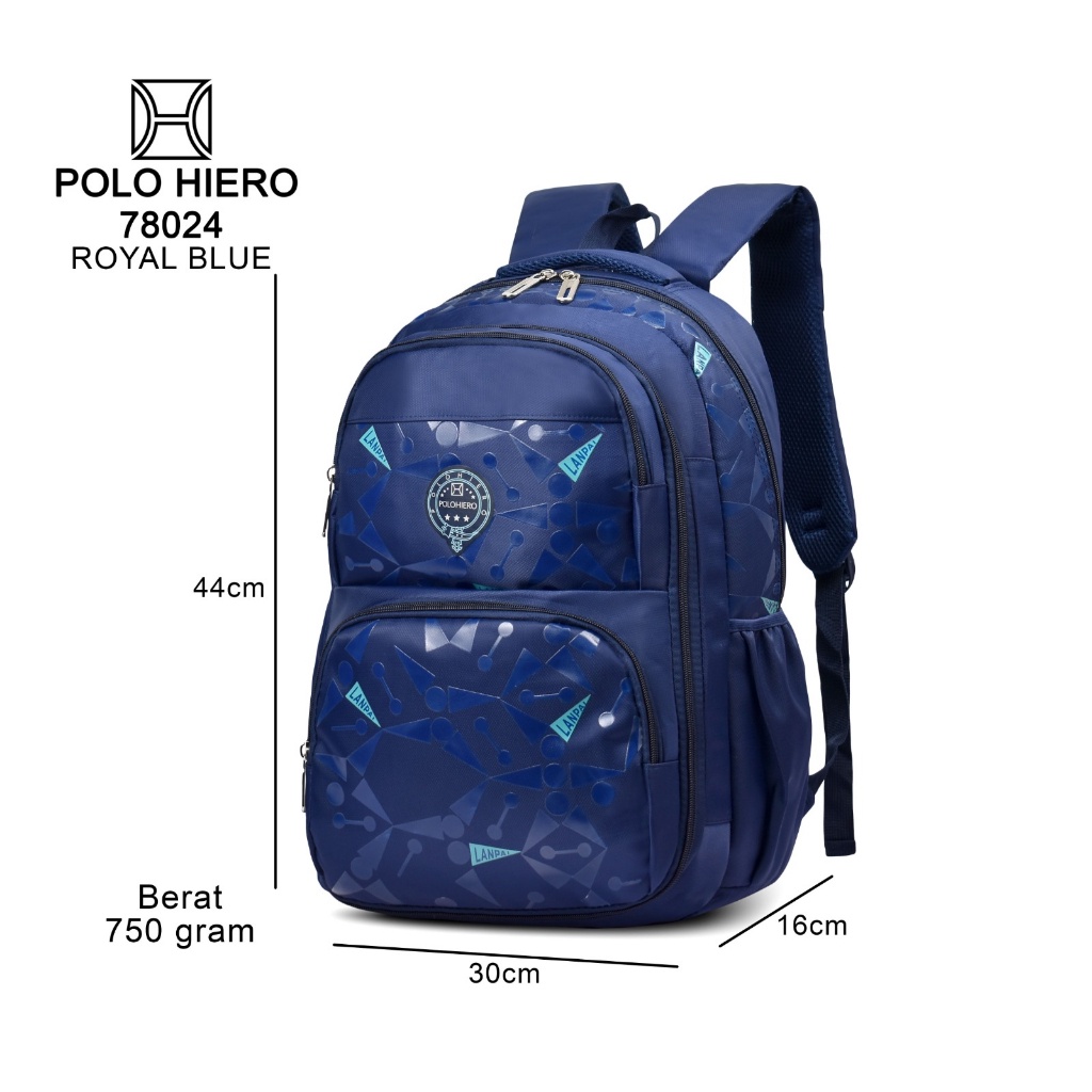 Tas Sekolah Kulkas Polo Hiero 78024 Tas Ransel Anak Cowok Tas Backpack Tas Fashion