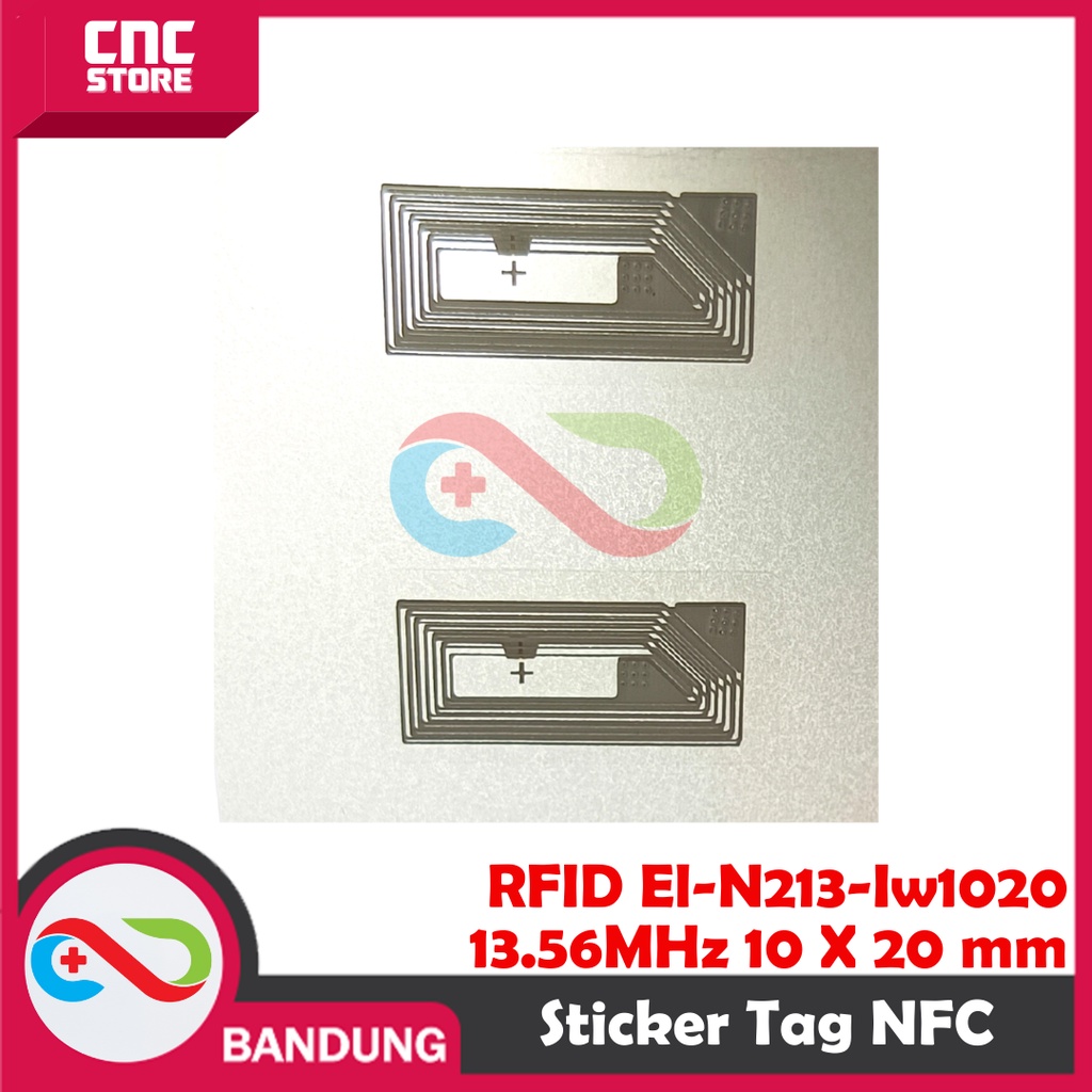 RFID EL-N213-IW1020 NFC Sticker Kecil  Label Tag Compatible NTag213 1 x 2 cm 10 X 20 mm