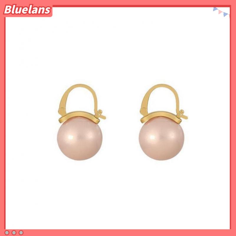 [BLS] Retro Temperamen Manik-Manik shell Sederhana Anting Mutiara Baru