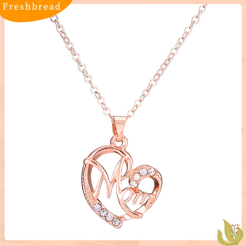 [FRA] Kalung Grosir Ibu Berbentuk Hati Ibu Cinta Kalung Dengan Surat Berlian Kalung