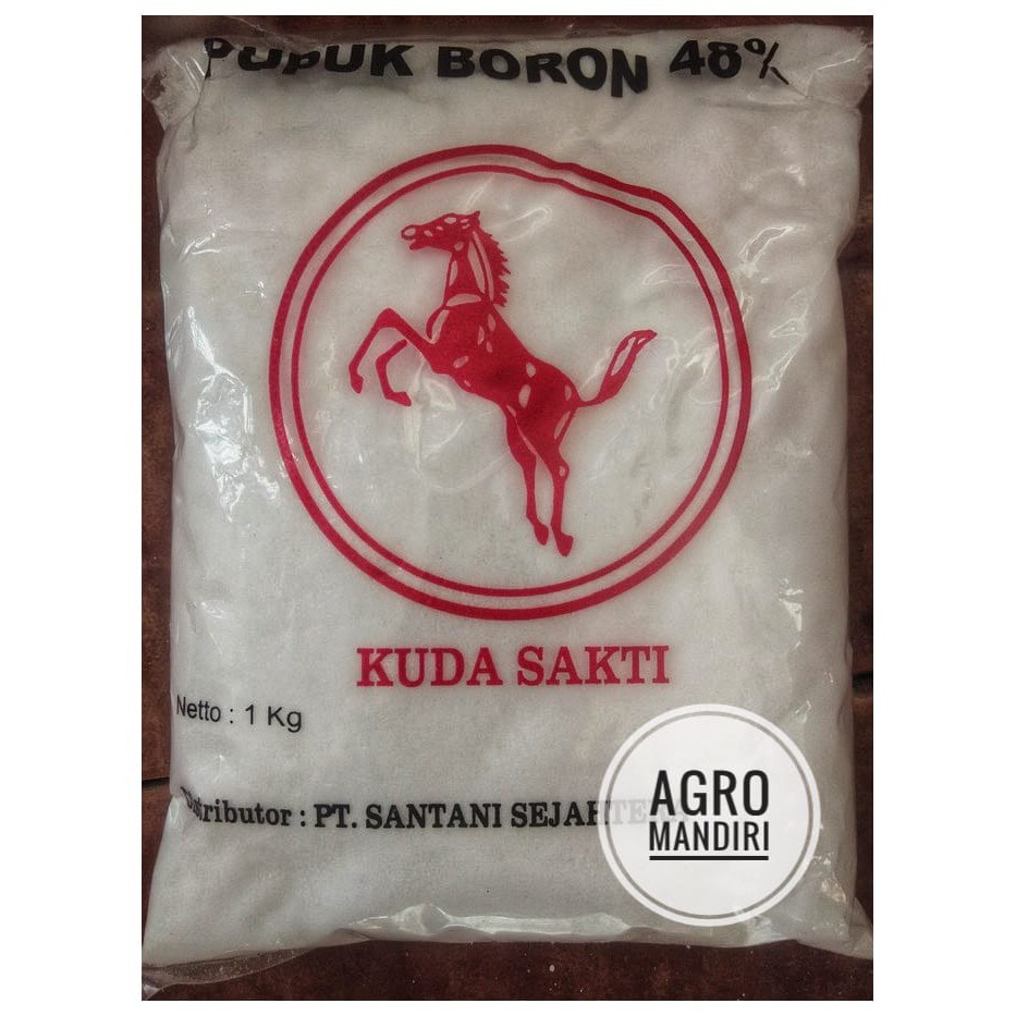 Pupuk Mikro Borate - Boron 48% Cap Kuda Sakti Kemasan 1 Kg