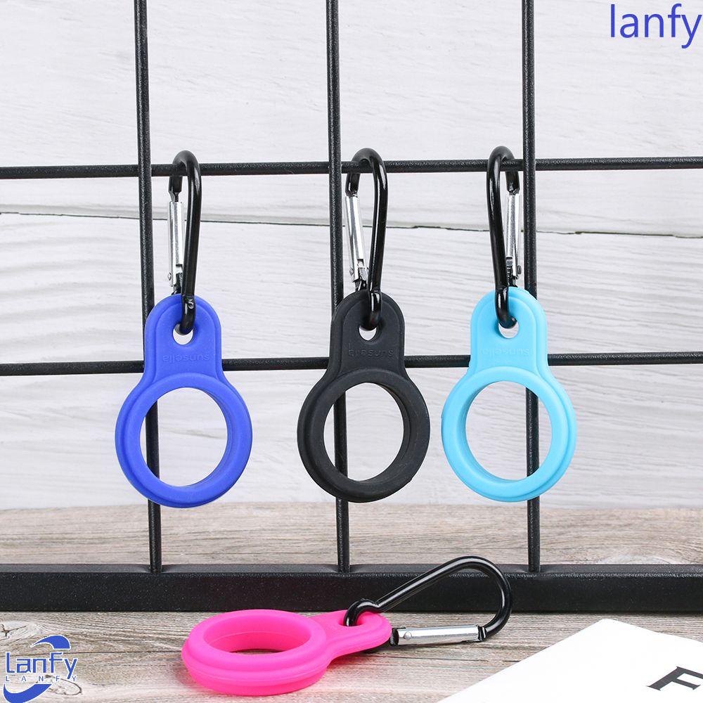 Lanfy Gesper Botol Air Gantungan Kunci Aluminium Alloy Alat Luar Ruangan Silikon Carabiner Klip Gesper Kait Olahraga Kettle Buckle