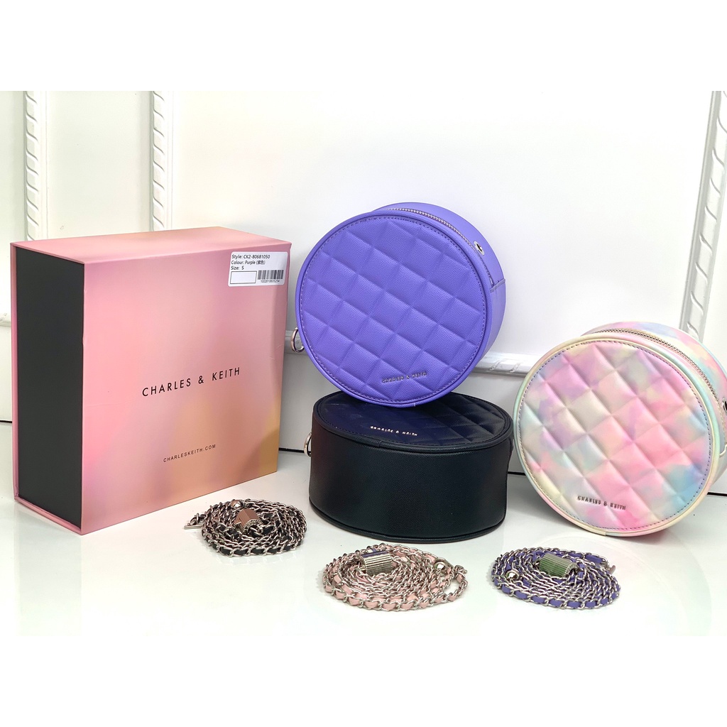 TAS SELEMPANG WANITA GIFT SET BOX CK975 ROUND SLING BAG PREMIUM IMPORT