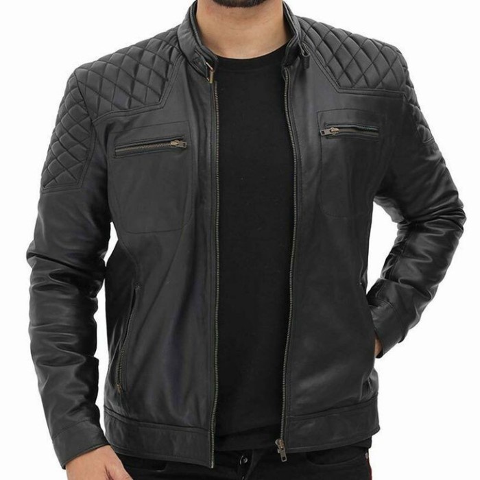 jaket kulit pria kualitas lembut dan halus jaket kulit motor touring 100% original dari kulit domba 