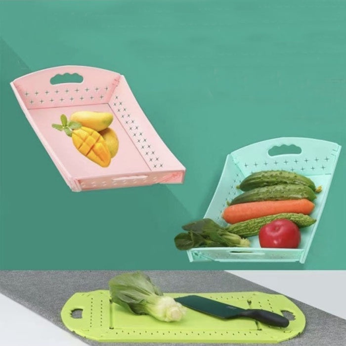 YGS -H105- Talenan Lipat Multifungsi Keranjang - Talenan Baskom 2 in 1 - Multifungsi Cutting Board