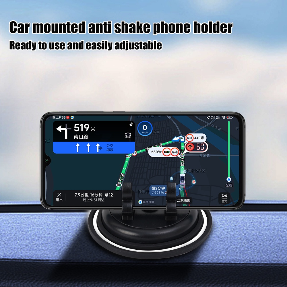 360 ° Rotatable Tablet Stand/Car Anti Slip Mat Phone Holder/in Car Smartphone Bracket/Pad Non Slip Kontrol Tengah Tetap/Mendukung Telepon Anti Goyang Yang Dipasang Di Mobil