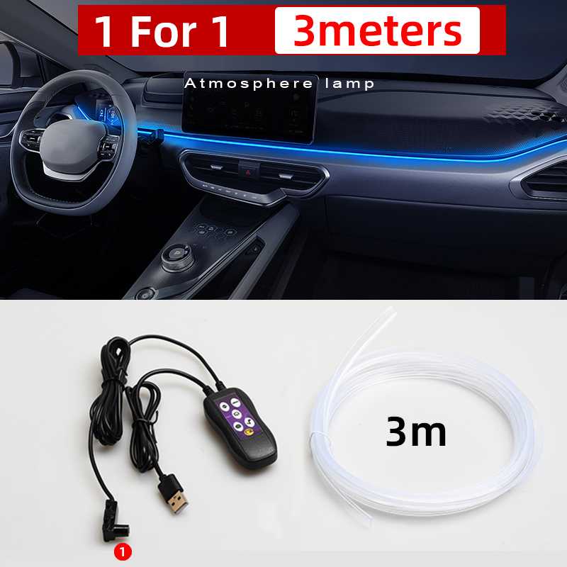 Lampu Hias Fiber Optik Car Interior Light 7 Color USB 5W 3M BURNHILDA