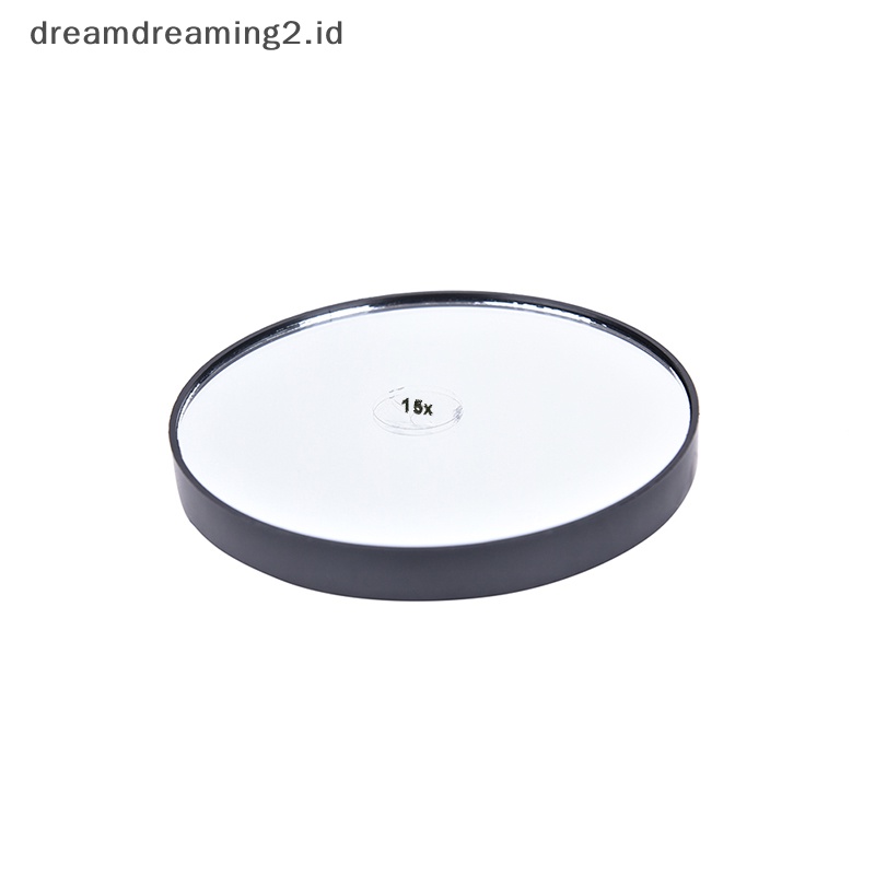 (drea) 2sisi 15X Magnifying Mirror 3.5&quot; Suction Cup Untuk Kecantikan Makeup Kosmetik Perawatan Wajah, Cermin Rias Makeup Kosmetik Kompak Mesin //