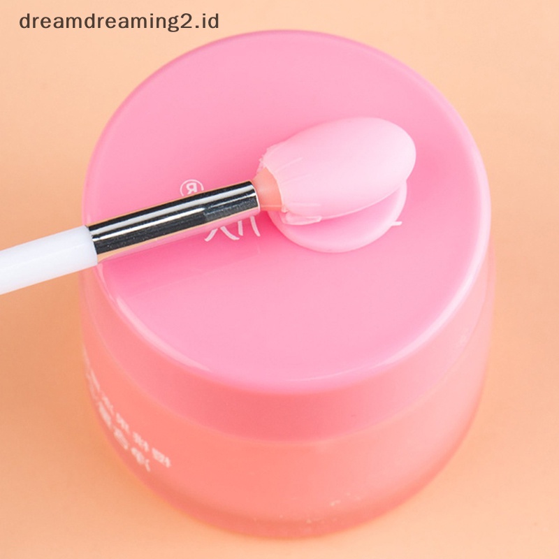 (drea) 1pc Silikon Lip Balms Lip Mask Brush Dengan Sucker Penutup Debu Kuas Makeup //