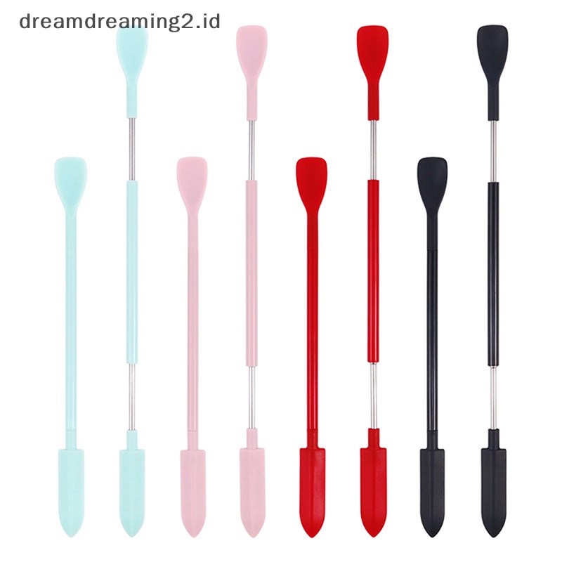 (drea) 1pcs Silikon Double Head Scraper Krim Kosmetik Scraper Set Alat Makeup //