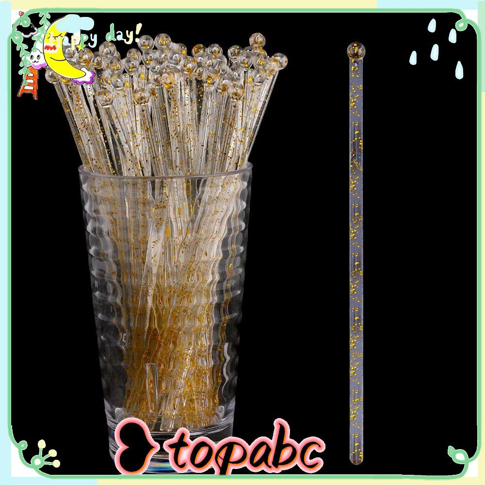 TOP 30pcs /Set Pengaduk Minuman Restoran Colorful Mixing Sticks Cocktail Stirrers Acrylic