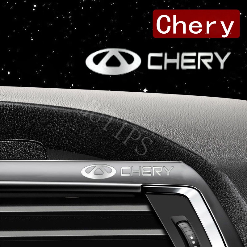 Chery Logo Mobil Stiker Logam 3D Kreatif Dekorasi Lencana Interior Pintu Jendela Mobil Untuk Omoda 5tj-1 Wajah Tiggo 4 8 7 Pro 5x QQ 2023