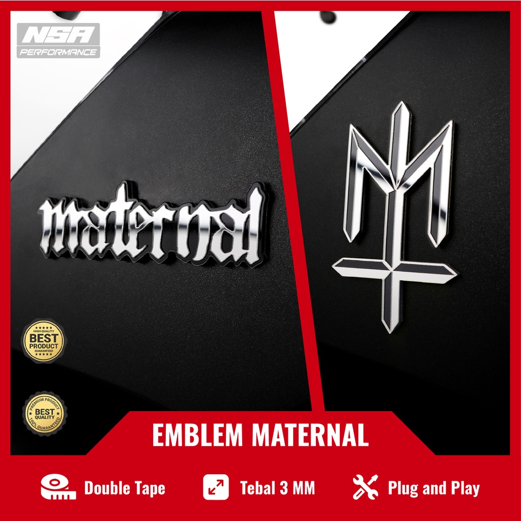 NSA 1PCS EMBLEM MATRENAL LOGO MATERNAL BUKAN STIKER MATERNAL ATAU STICKER MATERNAM EMBLEM AKSESORIS 