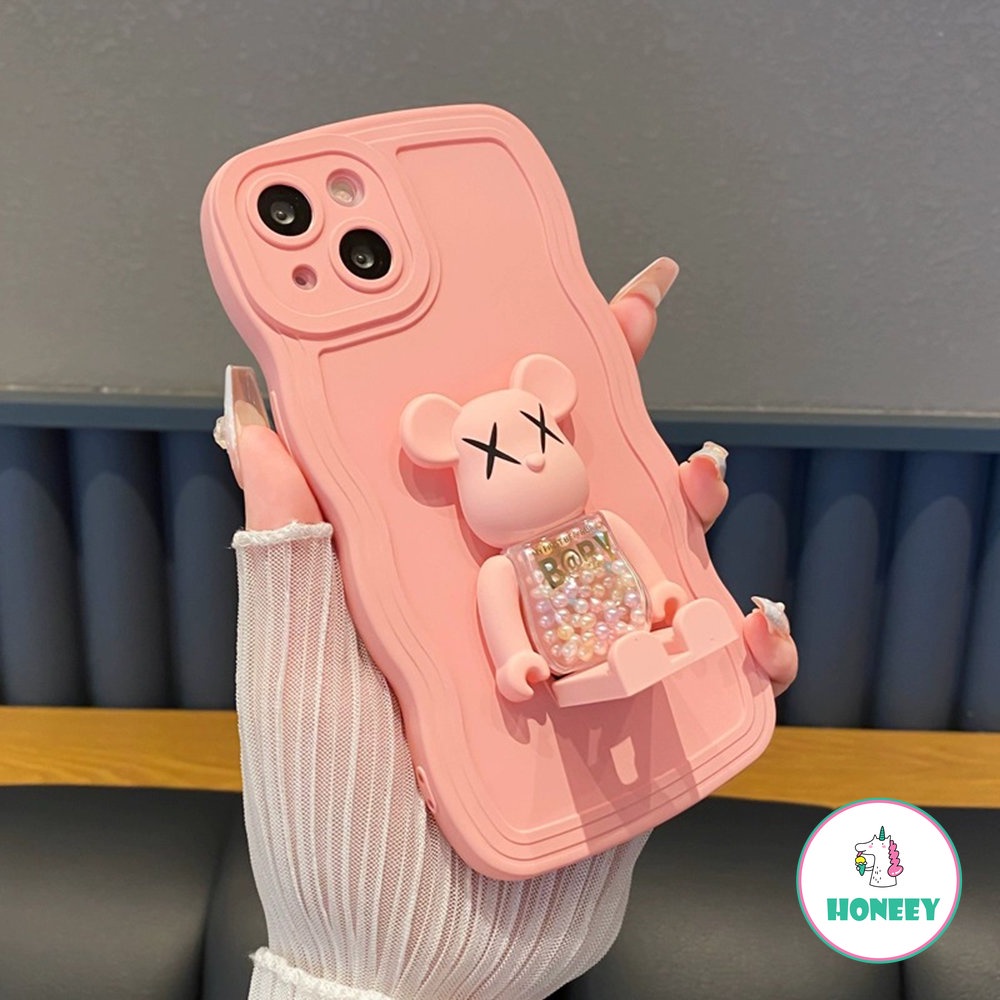 Fashion Permen Warna Kaws Stand Phone Case Kompatibel Untuk iPhone 14 Pro Max13 12 11 Pro Max Case iPhone XR Warna-Warni Sarung Hp