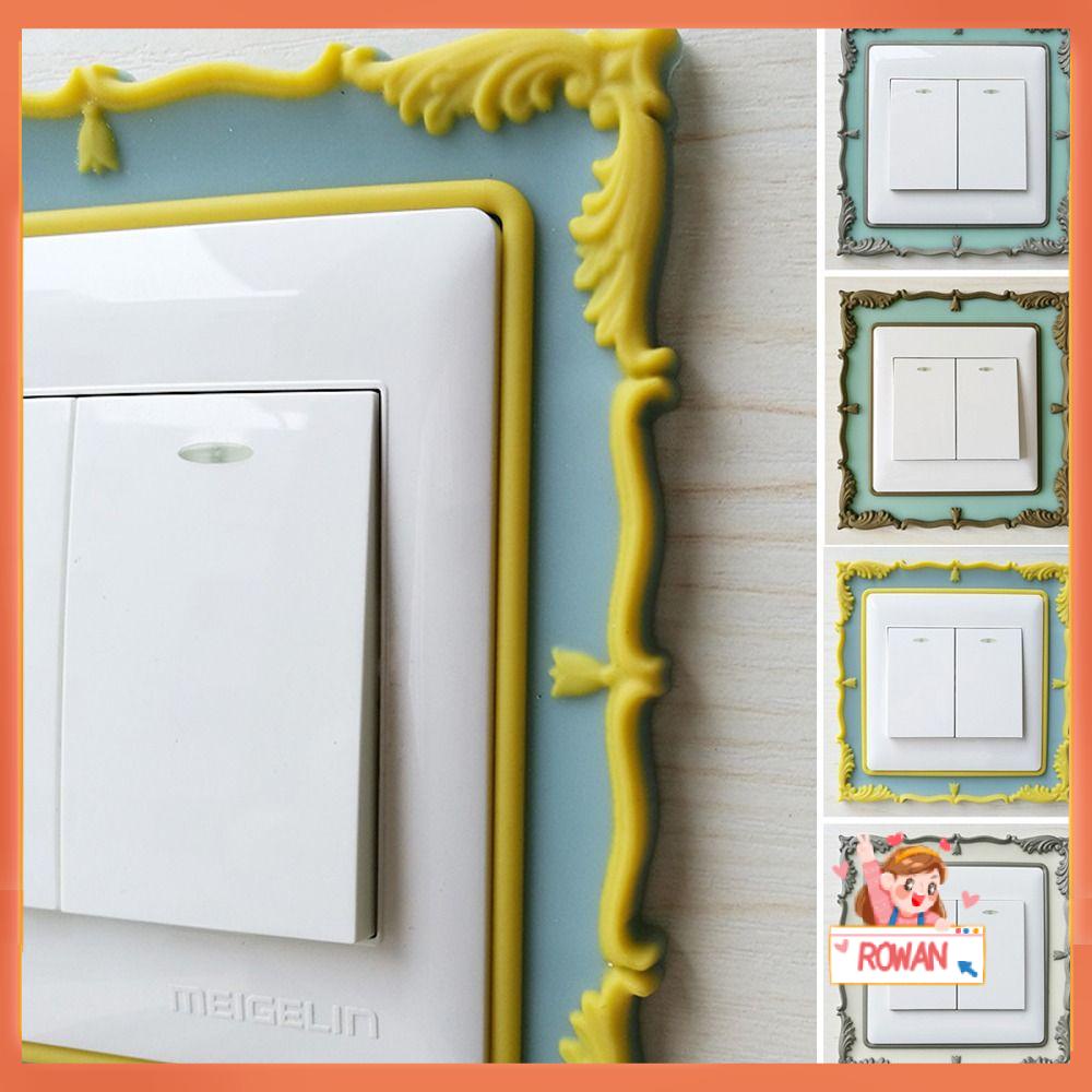 R-FLOWER Penutup Saklar Lampu Stiker Dinding Silikon Lembut Luminous Elegan