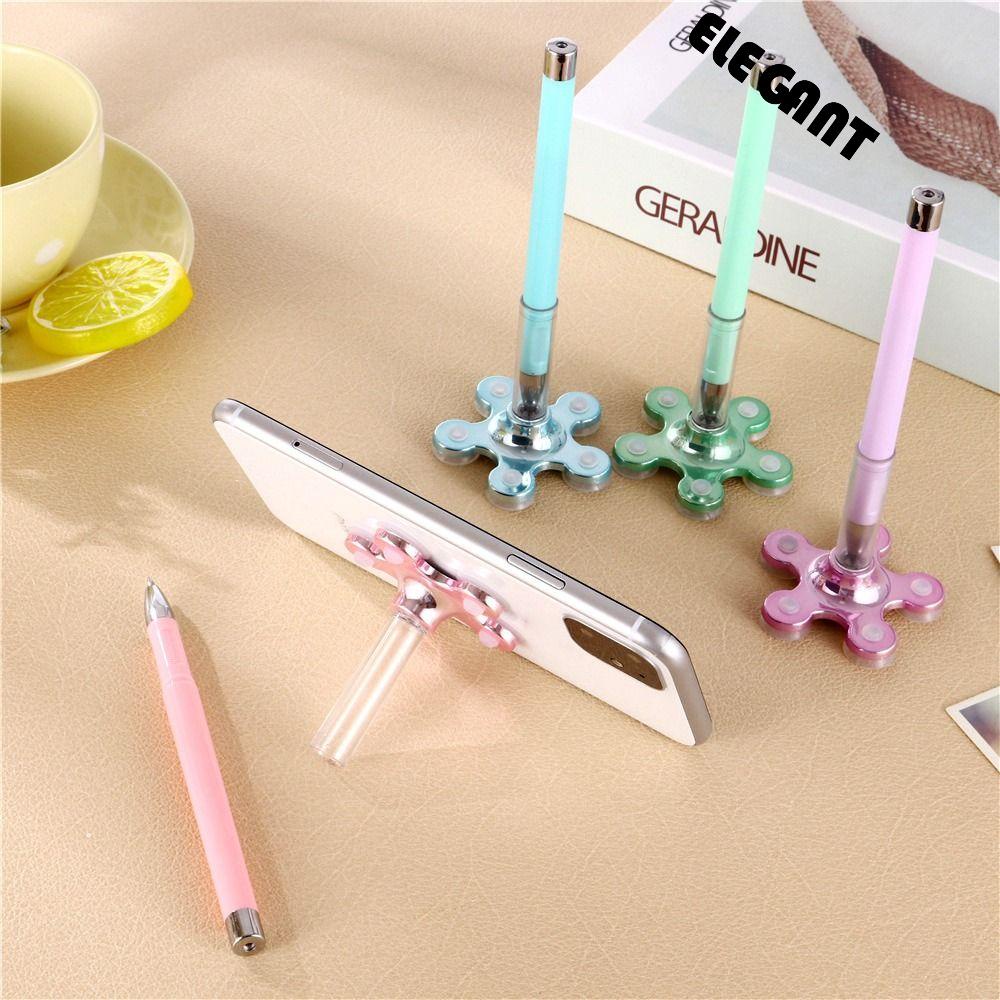 【 ELEGANT 】 Pulpen Netral 2Pcs Siswa Sederhana Alat Tulis Sekolah Kantor Perlengkapan Bisnis Multifungsi 0.5mm Pena Tulisan