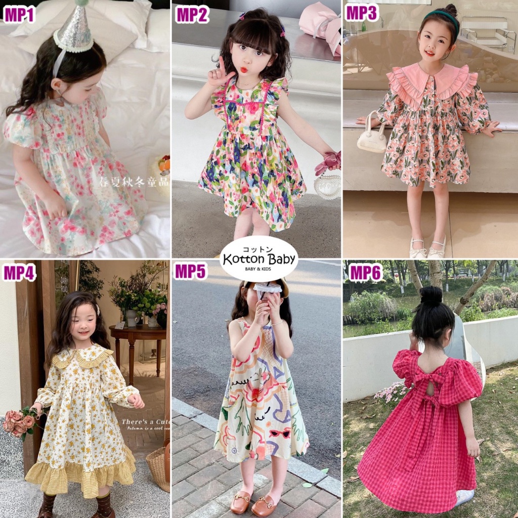 2-6thn | DRESS ANAK KOREA PESTA ELEGAN FORMAL PEREMPUAN cat MDD MP