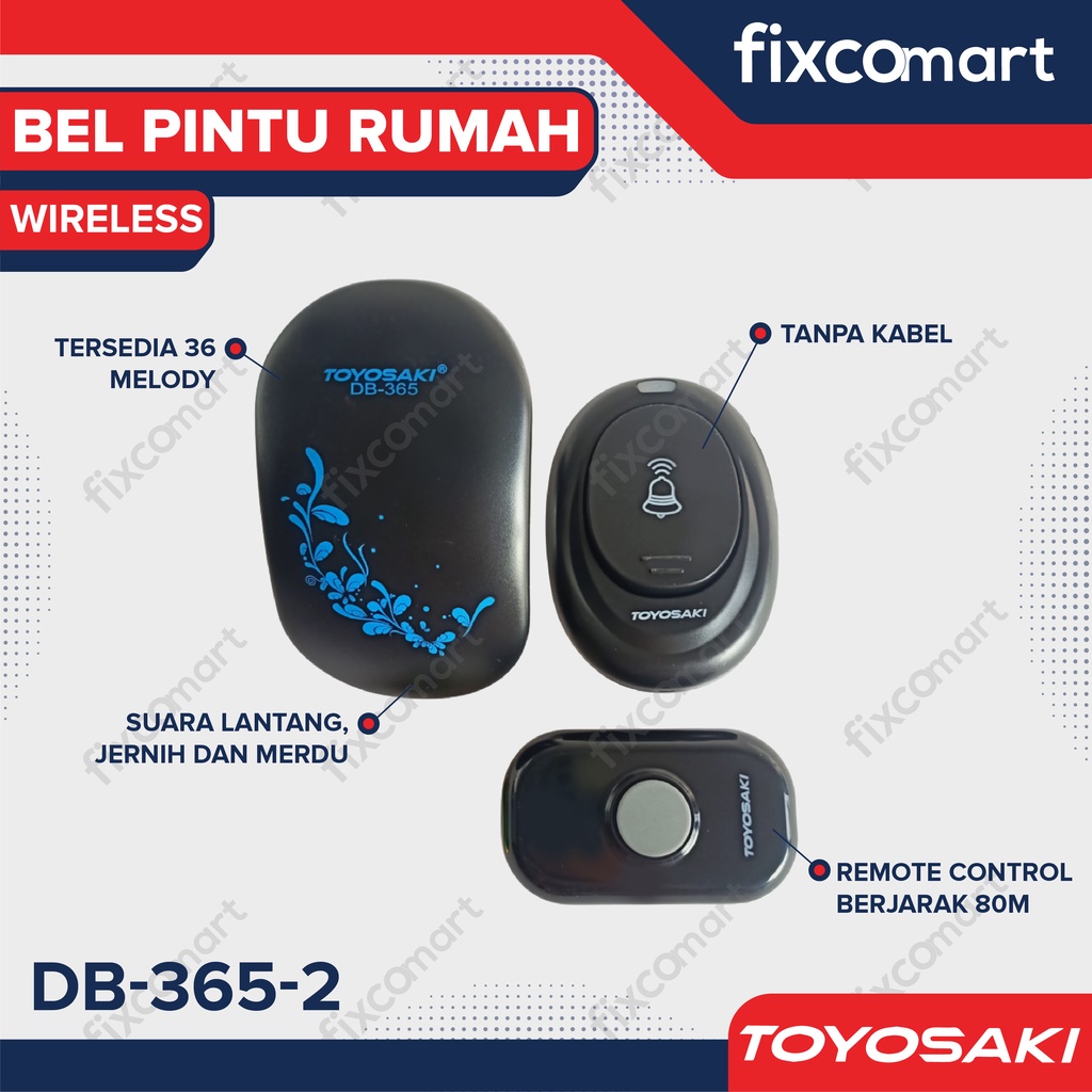 Bel pintu Double Wireless Toyosaki Door Bell DB 365-2