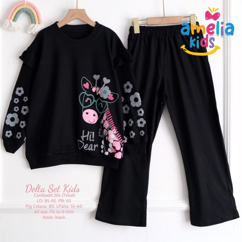 DELTA SET Celana (9-12th) ORI AMELIA KIDS | Setelan Anak