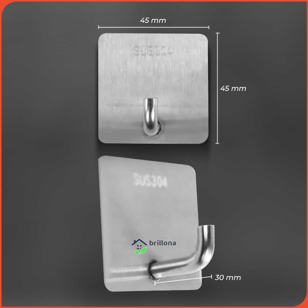 PTOC Gantungan Dinding Hook Hanger Stainless Steel SUS304 1PCS - Z12