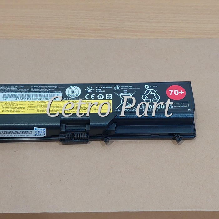 Baterai Batre Laptop Lenovo ThinkPad T430 T410 T420 T510 Series ( 70+ ) -NEW